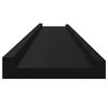 vidaXL Wandregale 2 Stk. Schwarz 115x9x3 cm