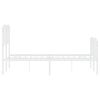 vidaXL Bettgestell mit Kopf- und Fu&szlig;teil Metall&nbsp;Wei&szlig; 120x200 cm