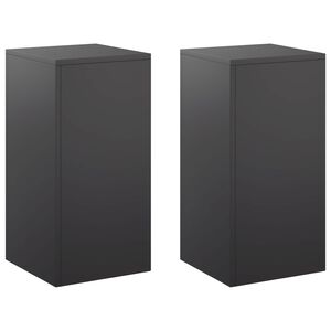 vidaXL Pflanzenst&auml;nder 2 pcs Schwarz 30 x 30 x 60 cm Stahl