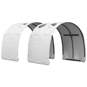 vidaXL Bettunnel 2 stk. Wei&szlig; Polyester