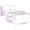 vidaXL Bettrahmen mit Kopfteil Schwarz 120 x 200 cm Holzwerkstoff