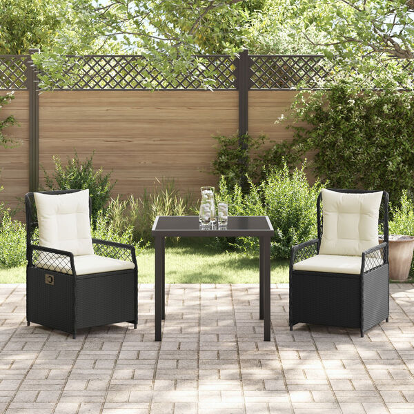 vidaXL Garten Essgruppe 7 pcs Braun Poly-Rattan