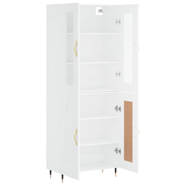 vidaXL Highboard Wei&szlig; 69,5x34x180 cm Holzwerkstoff