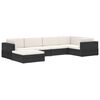 vidaXL Modular-Sofa-Mittelteil 1 Stk. + Auflagen Poly Rattan Grau