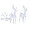 vidaXL Rentiere & Schlitten Weihnachtsdekoration 160 LEDs 130 cm Acryl