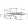 vidaXL Massivholzbett ohne Matratze 150x200 cm Kiefernholz