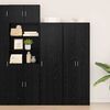 vidaXL Highboard 2 pcs Schwarz Eichen-Optik 50 x 42,5 x 185 cm