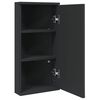 vidaXL Eck-Spiegelschrank Schwarz 30x24x60 cm