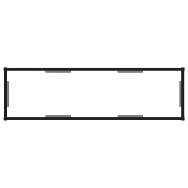 vidaXL Konsolentisch Transparent 120x35x75 cm Hartglas