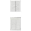 vidaXL Badezimmerm&ouml;bel-Set 2 pcs Wei&szlig; und Antikwei&szlig; 67,5 x 34 x 80 cm