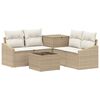 vidaXL Sofa Set 6 stk. Beige und Cremewei&szlig; 55 x 55 x 37 cm