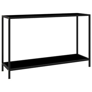 vidaXL Konsolentisch Schwarz 120x35x75 cm Hartglas