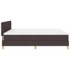 vidaXL Boxspringbett mit Kissen Dunkelbraun 180 x 200 cm Stoff