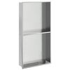 vidaXL Duschnische Silbern Geb&uuml;rstet 32x62x9 cm Edelstahl