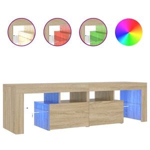 vidaXL TV-Schrank mit LED-Beleuchtung Sonoma-Eiche 140x36,5x40 cm