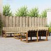 vidaXL Outdoor-Sofagarnitur mit Kissen 9 pcs Natur und Beige