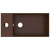 vidaXL Badezimmer-Waschbecken mit Überlauf Keramik Dunkelbraun