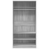 vidaXL Kleiderschrank Grau Sonoma 100x50x200 cm Holzwerkstoff