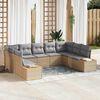 vidaXL Gartensofa-set mit Kissen 5 pcs Beige und Hellgrau Polyrattan