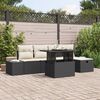 vidaXL Garten-Sofa-Set 6 pcs Schwarz Poly-Rattan