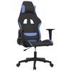 vidaXL Gaming-Stuhl mit Massagefunktion Schwarz und Blau Stoff