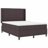 vidaXL Boxspringbett mit Matratze Dunkelbraun 140 x 200 cm Stoff