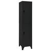 vidaXL Schlie&szlig;fachschrank Schwarz 38x45x180 cm Stahl