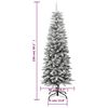 vidaXL K&uuml;nstlicher Weihnachtsbaum Schlank mit Schnee 150 cm PVC & PE