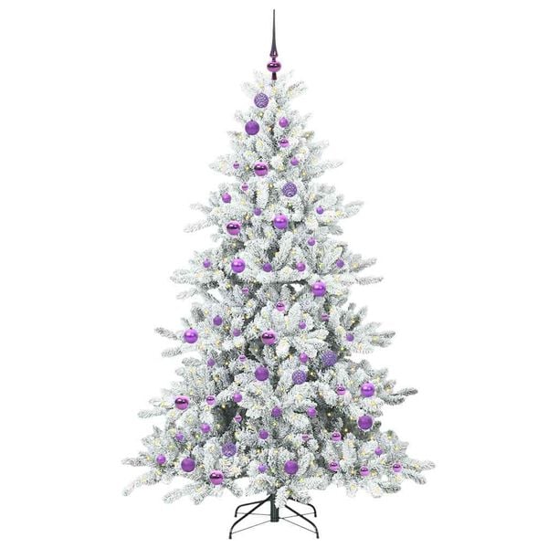 vidaXL Künstlicher klappbarer Weihnachtsbaum 180 cm PVC und Stahl