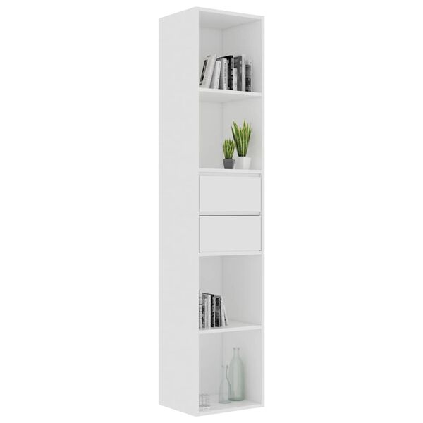 vidaXL B&uuml;cherregal Wei&szlig; 36x30x171 cm Holzwerkstoff