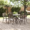 vidaXL Garten Essgruppe 7 pcs Bronze Aluminium