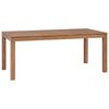 vidaXL Esstisch Massivholz Teak Nat&uuml;rliches Finish 180x90x76 cm