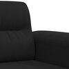 vidaXL 3-Sitzer-Sofa Schwarz 180 cm Mikrofasergewebe