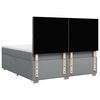vidaXL Boxspringbett mit Matratze Hellgrau 180x200 cm Stoff