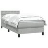vidaXL Boxspringbett mit Matratze Hellgrau 90x210 cm Samt