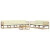 vidaXL Outdoor-Sofagarnitur 8 pcs Wei&szlig; und Creme