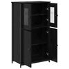 vidaXL Highboard Schwarz Eichen-Optik 62 x 32 x 106,5 cm Holzwerkstoff