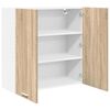 vidaXL H&auml;ngeschrank mit T&uuml;r Sonoma-Eiche 80 x 31 x 80 cm Holzwerkstoff