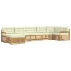 vidaXL Outdoor-Sofagarnitur mit Kissen 7 pcs Wei&szlig; und Creme