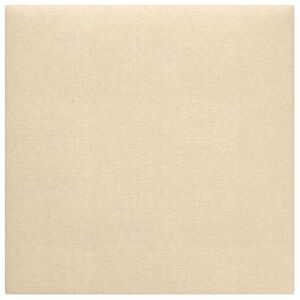 vidaXL Wandkopfteilen 12 stk. 30 x 30 cm Creme Stoff