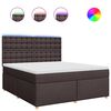vidaXL Boxspringbett mit Matratze Dunkelbraun 180x200 cm Stoff