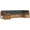 vidaXL Outdoor-Sofagarnitur 7 Stk. Natur und Anthrazit