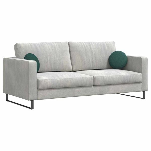 vidaXL Sitzkissen 2 pcs Dunkelgr&uuml;n &Oslash;30 x 13 cm Stoff