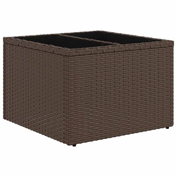 vidaXL 9-teiliges Gartensofa-Set mit Kissen, braun, Polyrattan