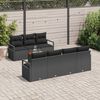 vidaXL Gartensofa-set mit Speicher 8 pcs Schwarz Poly-Rattan
