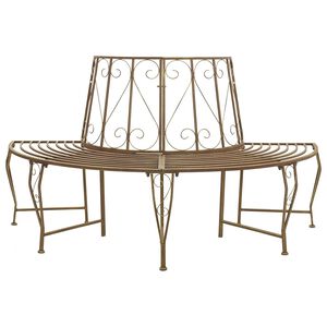 vidaXL Baumbank 4-Sitzanzahl 160 x 80 x 89 cm Stahl Antikbraun
