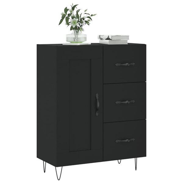 vidaXL Sideboard Schwarz 69,5x34x90 cm Holzwerkstoff