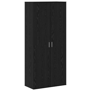 vidaXL Hochschrank Schwarz Eichen-Optik 80 x 39 x 178 cm Holzwerkstoff