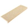 vidaXL Stufenmatten 15 Stk. 65x21x4 cm Hellbeige Rechteckiger Rand