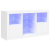 vidaXL Sideboard mit LED-Leuchten Wei&szlig; 123x37x67 cm